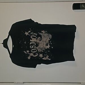 Magnolia Pearl Love Co Boyfriend "Cosmos" T Shirt  Navy Blue Cream One Size
